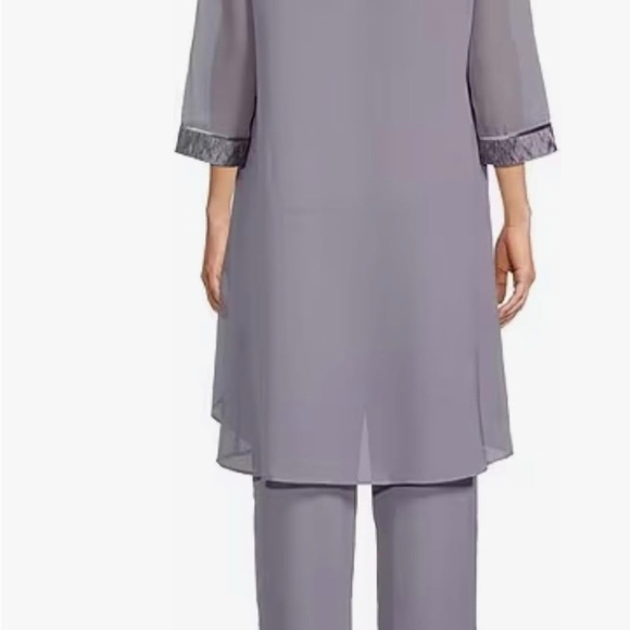 New Le Bos womens 3 Pc Pleated Charmuse Pant Set 16W - Picture 4 of 5